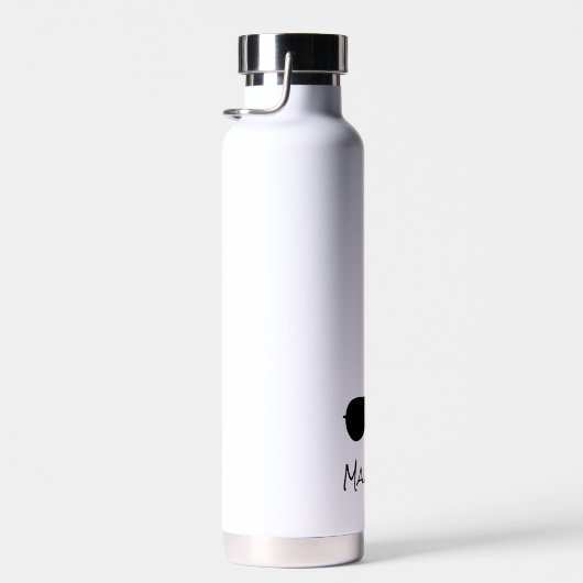 アビエータサングラスパイロット名飛んでいる飛行機 ウォーターボトル (右面)