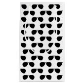 アビエータサングラスパターン飛んでいるパイロット飛行機 スモールペーパーバッグ (正面)