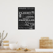 アビエーターアルファベットサブウェイアート ポスター (キッチン)