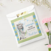 アビエーターウルフストライプのベビーシャワー フェイバーバッグ (封をした状態)