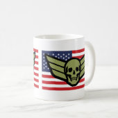 アビエーターバッジアメリカ国旗 コーヒーマグカップ (正面右)