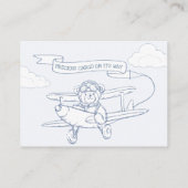 アビエーターパイロット大切航空機貨物おむつラッフル エンクロージャーカード (裏面)