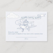 アビエーターパイロット大切航空機貨物おむつラッフル エンクロージャーカード (正面)