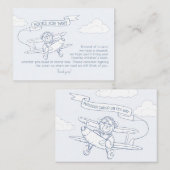 アビエーターパイロット大切航空機貨物ブックベビー エンクロージャーカード (正面/裏面)