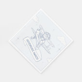 アビエーターパイロット飛行機貨物大切ベビーシャワー スタンダードランチョンナプキン (角)