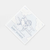 アビエーターパイロット飛行機貨物大切ベビーシャワー スタンダードランチョンナプキン (角)