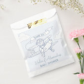 アビエーターパイロット飛行機貨物大切ベビーシャワー フェイバーバッグ (封をした状態)