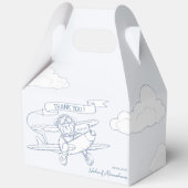 アビエーターパイロット飛行機貨物大切ベビーシャワー フェイバーボックス (裏面)