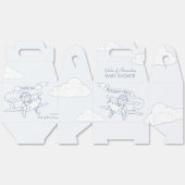 アビエーターパイロット飛行機貨物大切ベビーシャワー フェイバーボックス (見開き)