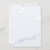 アビエーターパイロット飛行機貨物大切ベビーシャワー 招待状 (裏面)