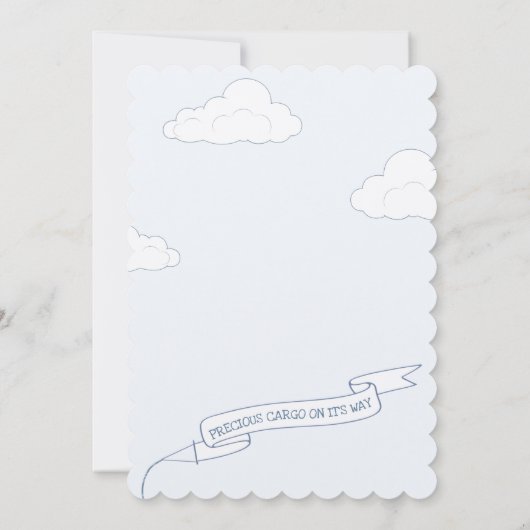 アビエーターパイロット飛行機貨物大切ベビーシャワー 招待状