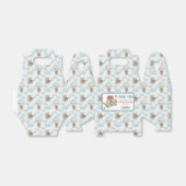 アビエーターパーティーパイロットベア誕生日ブルーサンキュー フェイバーボックス (折り畳みなし)