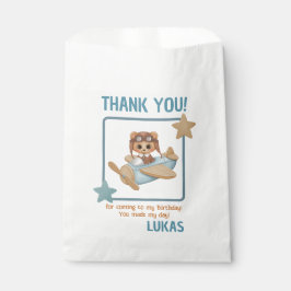 アビエーターパーティーベア誕生日サンキューオペバッグ フェイバーバッグ