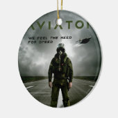 アビエーターファイターパイロット セラミックオーナメント (左)