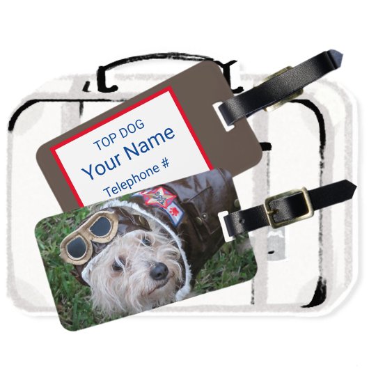 アビエーター服かわいいトップドッグ ラゲッジタグ