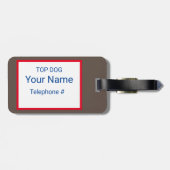アビエーター服かわいいトップドッグ ラゲッジタグ (裏面横)