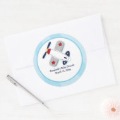 アビエーター飛行機カスタム機好みステッカー3インチ ラウンドシール (封筒)