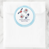 アビエーター飛行機カスタム機好みステッカー3インチ ラウンドシール (バッグ)