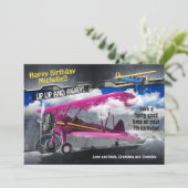 アビエーター飛行機誕生日カード 招待状 (スタンド正面)