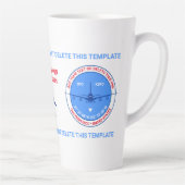 アビエーター、パイロット、旅行者観光客カスタマイズ カフェラテマグ (右)