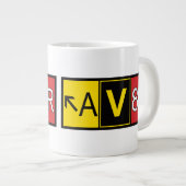 アビエーター – AV8R - ジャンボコーヒーマグカップ (正面右)