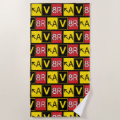 アビエーター – AV8R - ビーチタオル (正面)