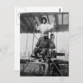 アビエーターHenri Farmanと妻、1900年代初頭 ポストカード (正面/裏面)