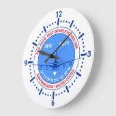 アビエータ、パイロット、トラベラー観光客のカスタマイズ ラージ壁時計 (傾斜)