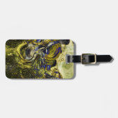 アビカスタムグノンオリーブグリーン抽象芸術 ラゲッジタグ (正面横)