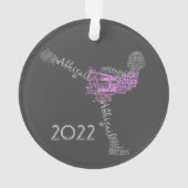 アビゲイパーソナライズされたルアイス姿スケート オーナメント (裏面)