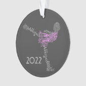 アビゲイパーソナライズされたルアイス姿スケート オーナメント (正面)