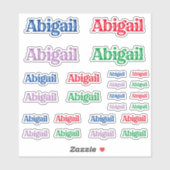 アビゲイルという名前の様々なサイズ シール (シート)