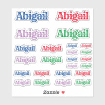 アビゲイルという名前の様々なサイズ