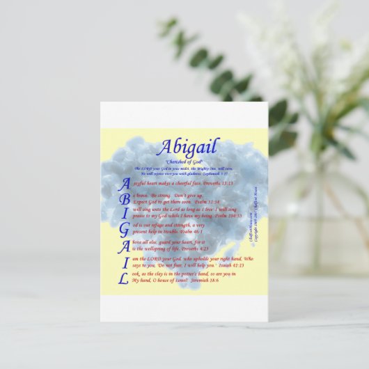 アビゲイルの折句 ポストカード (スタンド正面)