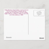 アビゲイルアダムス – レディースを思い出す ポストカード (裏面)