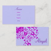 アビゲイルプロファイルカード 名刺 (正面/裏面)