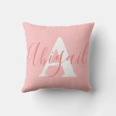 アビゲイル文字サンゴ名意味装飾用クッション クッション (裏面)