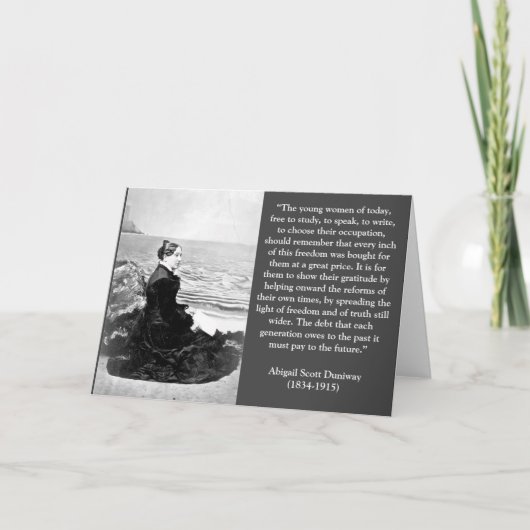 アビゲイル·スコット·ドゥニウェイ·オレゴン参政権指導者 カード (正面)