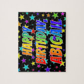 「アビゲイル」名、おもしろい「ハッピーバースデー」 ジグソーパズル (縦)
