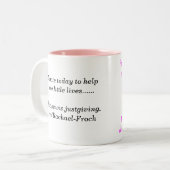 アビゲイル-普通サイズのピンクのマグ ツートーンマグカップ (正面左)