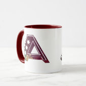 アビゲイルA – マルーンヴィンテージ グランジ マグカップ (正面左)