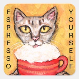 アビシおもしろいニアン猫コレクションスタンプ スクエアシール