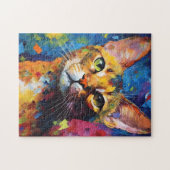アビシカラフルニアン猫 ジグソーパズル (横)