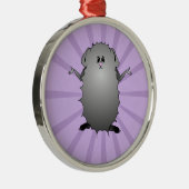 アビシニアのモルモットの漫画 メタルオーナメント (右)