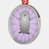 アビシニアのモルモットの漫画 メタルオーナメント (左)