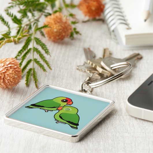 アビシニアの仲の良い恋人同士の愛らしい組 キーホルダー (側面)