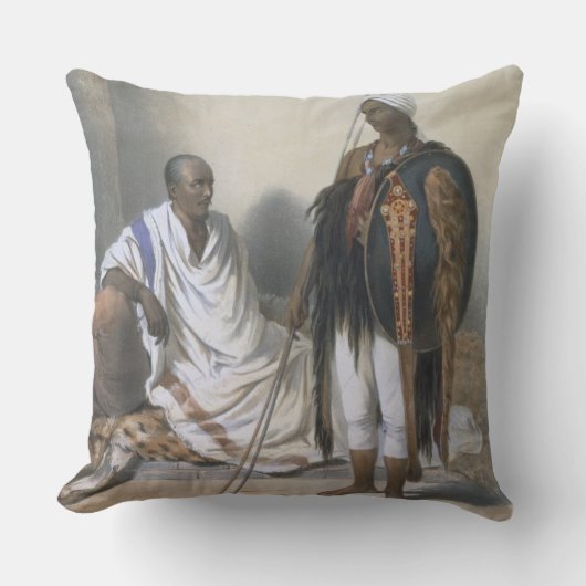 アビシニアの司祭および戦士のイラストレーションからの「 クッション (正面)