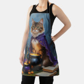 アビシニアキャットお洒落ハロウィン絵を描ズ エプロン (インサイチュ)