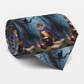 アビシニアキャットお洒落ハロウィン絵を描ズ ネクタイ (ロール)