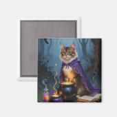 アビシニアキャットお洒落ハロウィン絵を描ズ マグネット